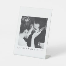 カスタムミニマル白黒カップル写真結婚の