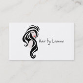 カスタムミニマル白黒ヘアドレエレガントッサー 名刺 (裏面)