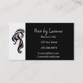 カスタムミニマル白黒ヘアドレエレガントッサー 名刺 (正面)