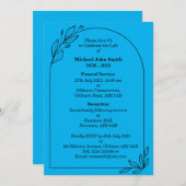 カスタムミニマル葬式招待状カード 招待状 (正面/裏面)