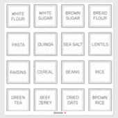 カスタムミニマル16ホワイトスクエアステッカー シール (シート)