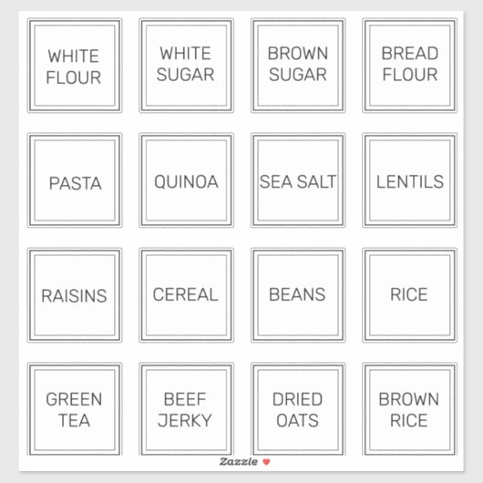 カスタムミニマル16ホワイトスクエアステッカー シール (シート)