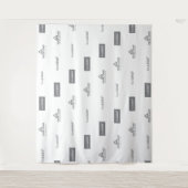 カスタムミニマル3ロゴ企業の背景 タペストリー (正面)