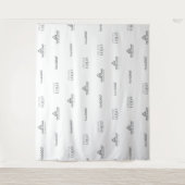 カスタムミニマル3ロゴ企業の背景 タペストリー (正面)