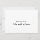 カスタムミニマルBridesmaid提案カード 招待状 (正面)