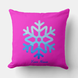 カスタムミニマルCoolEutisticスノーフレークライトブルー クッション