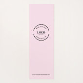 カスタムミニマルPink Business Logo Webサイト ヨガマット (裏面)