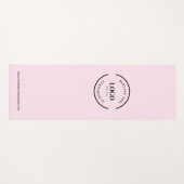 カスタムミニマルPink Business Logo Webサイト ヨガマット (正面(横))