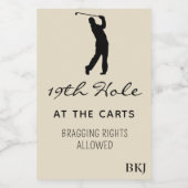 カスタムミニワイン19thホール(10)ゴルフミニ ワインラベル (シングルラベル)