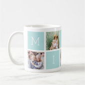 カスタムミミおばあちゃん5フォトコラージュ コーヒーマグカップ (左)