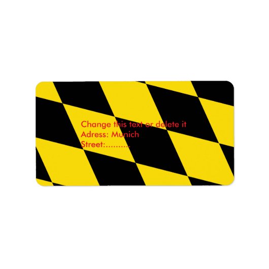 カスタムミュンヘン州旗とドイツのバイエルン州ラベル ラベル (正面)