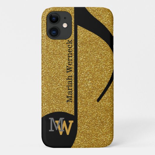 カスタムミュージカルノートフェイクゴールデン Case-Mate iPhoneケース (裏面)