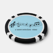 カスタムミュージック バンドまたは合唱団 音楽の音符 ポーカーチップ (シングル)