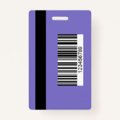 カスタムミュートされた紫色のプレスパスと編集可能データ バッジ (裏面)