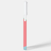 カスタムミントグリーンライトブルー赤面ピンクブロックアート Case-Mate iPhoneケース (裏面 / 右)