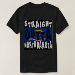 カスタムミームストレートアウトタノースダコタ Tシャツ
