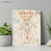 カスタムムルベリー紙ハートとクラフト ノートブック