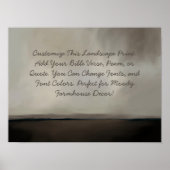 カスタムムーディファームハウス引用文、ことわざ、バイブル・バース ポスター (正面)