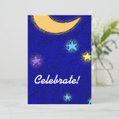 カスタムムーンアンドスターズお祝いパーティの招待状 招待状 (スタンド正面)