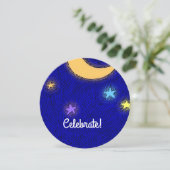 カスタムムーンアンドスターズお祝いパーティの招待状 招待状 (スタンド正面)