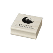 カスタムムーンフォレスト&スターズEx Libris蔵書票 ラバースタンプ (スタンプ)