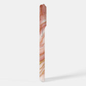 カスタムムーヴ赤面ピンクレッド金ゴールド大理石パターン iPhoneケース (右側面)