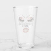 カスタムメイクアップアーティストアイドラッシュ延長キスリップ タンブラーグラス (裏面)