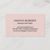 カスタムメイクアップアーティストバラ金ゴールドリップサロン 名刺 (裏面)