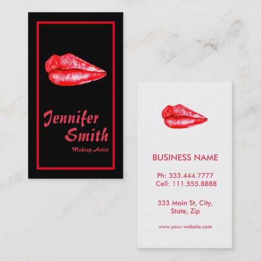 カスタムメイクアップアーティスト 名刺 (正面/裏面)