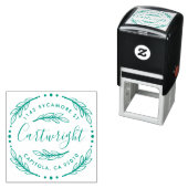 カスタムメイド素朴ローレルリース差出人住所 セルフインキングスタンプ (インサイチュ)