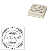 カスタムメイド素朴ローレルリース差出人住所 ラバースタンプ (押印)