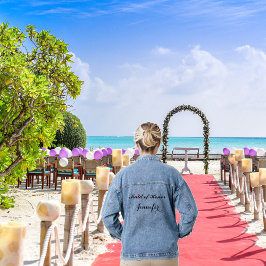 カスタムメイド・オブ・オーナー（花嫁付き添い人）結婚バチェロレッテ デニムジャケット