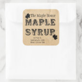 カスタムメイプルシロップスクエアビジネスステッカー スクエアシール (バッグ)