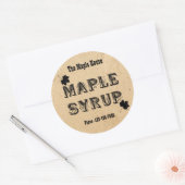 カスタムメイプルシロップ丸ビジネスステッカー ラウンドシール (封筒)