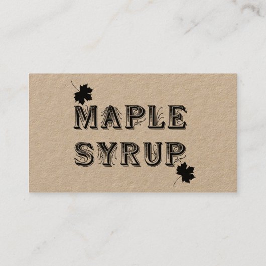 カスタムメイプルシロップKraft名刺 名刺 (裏面)