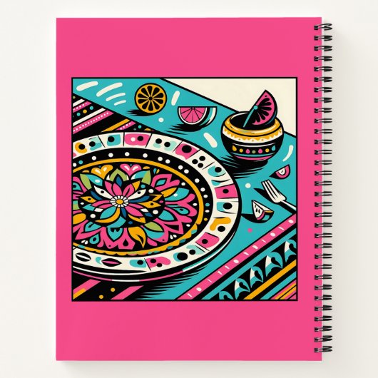 カスタムメキシコのアブエリータ家の写真レシピ本 ノートブック (裏面)