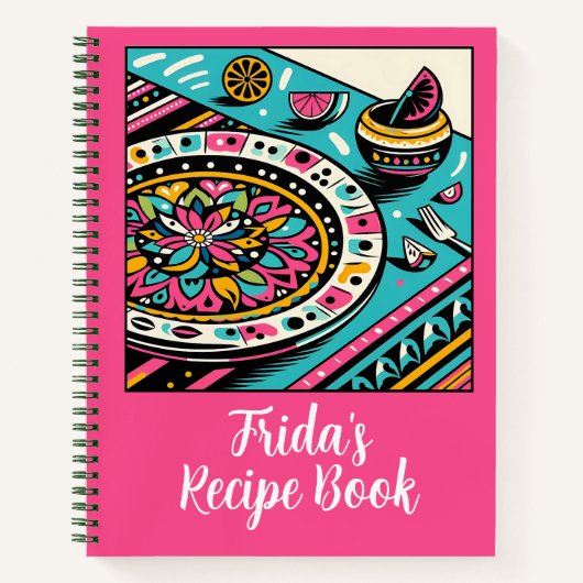 カスタムメキシコの表鮮やかライムレシピ本 ノートブック (正面)
