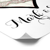 カスタムメキシコハネムーン結婚のギフトカップル名 ポスター (角)