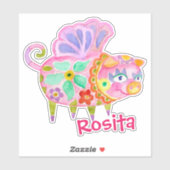 カスタムメキシコAlebrijeビニールステッカー – ピグ シール (シート)