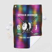 カスタムメタリックカラフルゴルフモノグラムデザイン ゴルフタオル (インサイチュ)