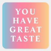 カスタムメッセーグラデーションジ スクエアシール (正面)