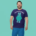 カスタムメッセージおっちょこちょいのモンスターグラフィック Tシャツ<br><div class="desc">このおもしろいグラフィックティーは、白いレタリングの上に自分のおっちょこちょいのイラストレーションのスローガンを持つ見たカスタム目のモンスターのキュートなをはっきりした備えている。</div>