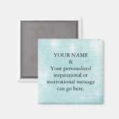 カスタムメッセージやる気を起こさせるパープルグリッター マグネット (正面/裏面)