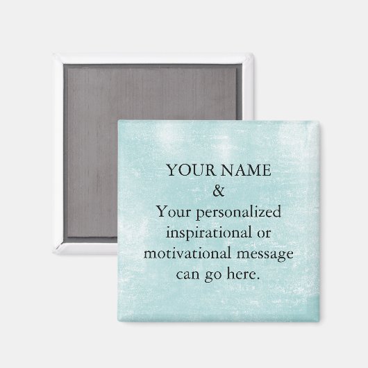 カスタムメッセージやる気を起こさせるパープルグリッター マグネット (正面/裏面)