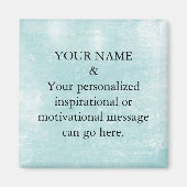 カスタムメッセージやる気を起こさせるパープルグリッター マグネット (正面)