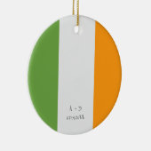 カスタムメッセージアイルランド国旗 セラミックオーナメント (右)