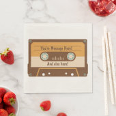 カスタムメッセージカセットテープ紙パーティーナプキン スタンダードランチョンナプキン (インサイチュ)