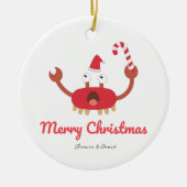 カスタムメッセージカニオーナメント セラミックオーナメント (正面)