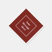 カスタムメッセージクランベリーとライトピンクパーティー スタンダードカクテルナプキン (角)