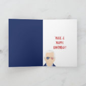 カスタムメッセージジョーバイデン氏おもしろい誕生日 カード (内部)